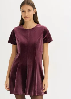 Damen bonprix Kleider|Bekleidung·Pullover & Strickjacken|Minikleid aus softem Samt
