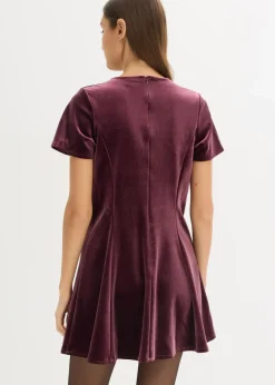 Damen bonprix Kleider|Bekleidung·Pullover & Strickjacken|Minikleid aus softem Samt