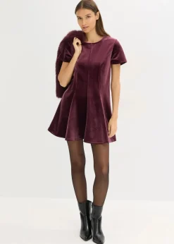 Damen bonprix Kleider|Bekleidung·Pullover & Strickjacken|Minikleid aus softem Samt