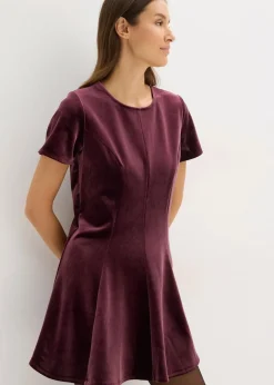 Damen bonprix Kleider|Bekleidung·Pullover & Strickjacken|Minikleid aus softem Samt
