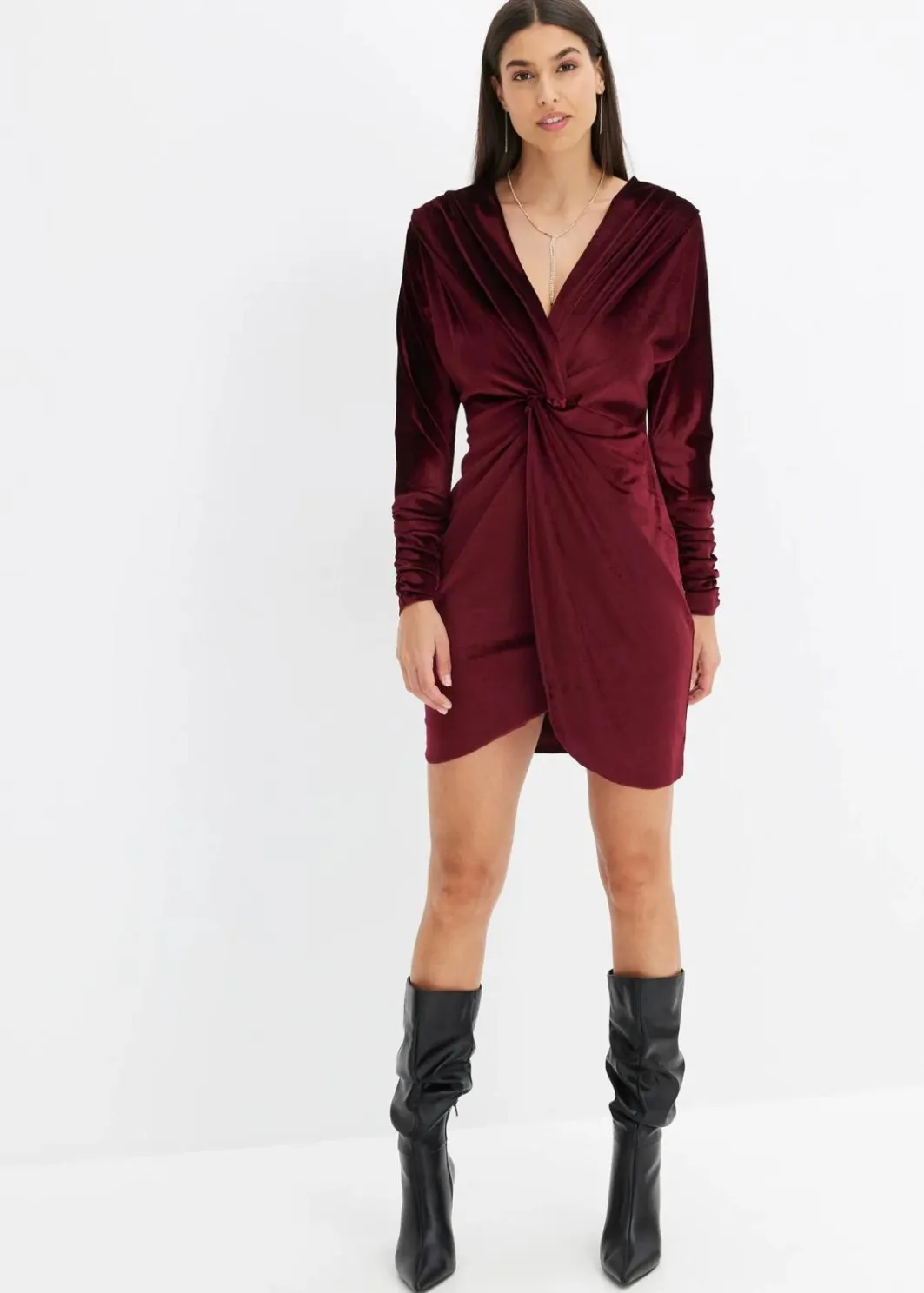 Clearance Minikleid aus softem Samt Damen Bekleidung·Pullover & Strickjacken|Kleider