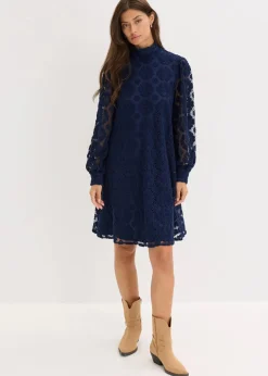 Damen bonprix Kleider|Bekleidung·Pullover & Strickjacken|Minikleid aus Spitze