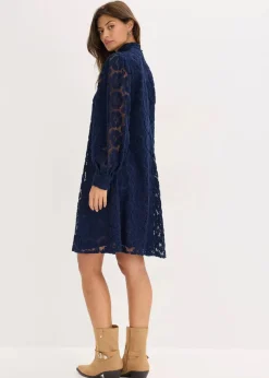 Damen bonprix Kleider|Bekleidung·Pullover & Strickjacken|Minikleid aus Spitze