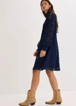 Damen bonprix Kleider|Bekleidung·Pullover & Strickjacken|Minikleid aus Spitze
