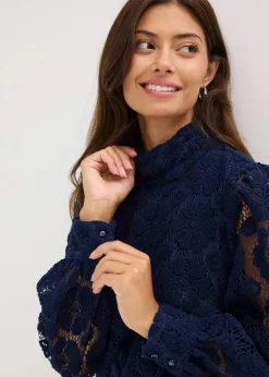 Damen bonprix Kleider|Bekleidung·Pullover & Strickjacken|Minikleid aus Spitze