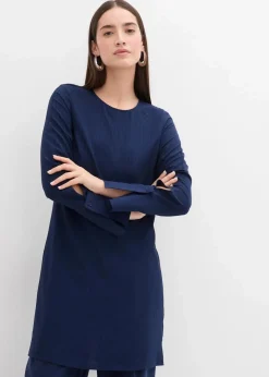 Damen bonprix Kleider|Minikleid aus strukturiertem Material