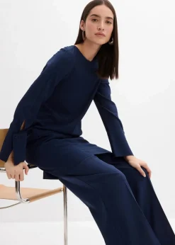 Damen bonprix Kleider|Minikleid aus strukturiertem Material
