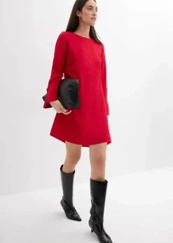 Online Minikleid aus strukturiertem Material Damen Kleider