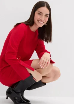 Online Minikleid aus strukturiertem Material Damen Kleider
