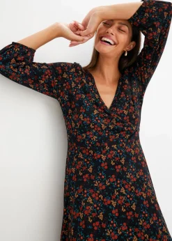Online Minikleid aus Viskose-Mix Damen Kleider|Bekleidung·Pullover & Strickjacken
