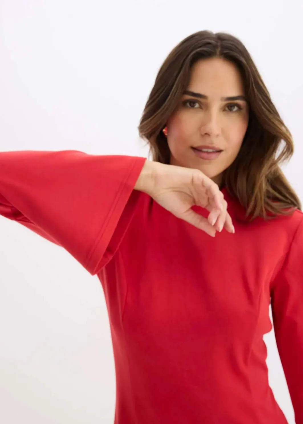 Online Minikleid in A-Linie und Trompetenärmeln Damen Kleider|Nachhaltigere Materialien