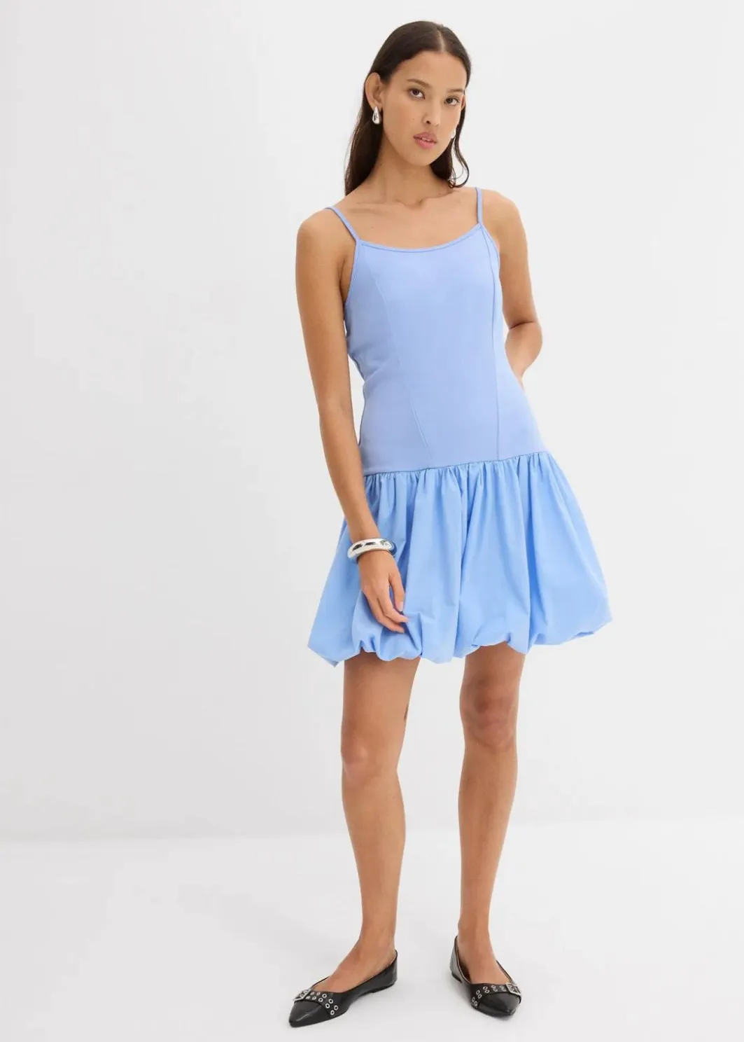 Damen bonprix Kleider|Minikleid mit Ballonrock