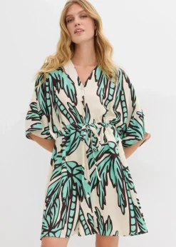 Online Minikleid mit Kimono-Ärmeln aus fließender Viskose Damen Nachhaltigere Materialien|Kleider