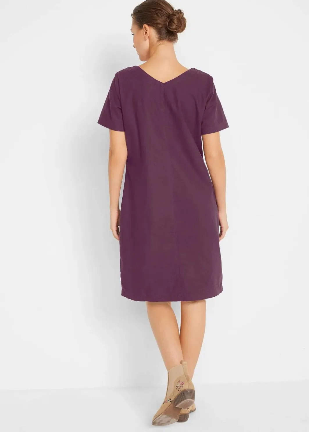 Damen bonprix Bekleidung·Pullover & Strickjacken|Kleider|Minikleid mit Leinen