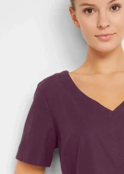 Damen bonprix Bekleidung·Pullover & Strickjacken|Kleider|Minikleid mit Leinen