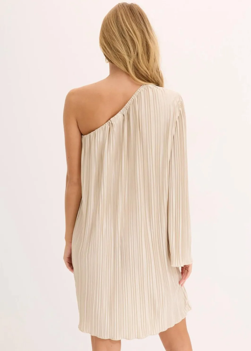 Damen bonprix Kleider|Minikleid mit Plissee