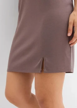 Damen bonprix Kleider|Bekleidung·Pullover & Strickjacken|Minikleid mit Schlitz