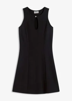 Damen bonprix Kleider|Minikleid mit Schmuck-Knopf