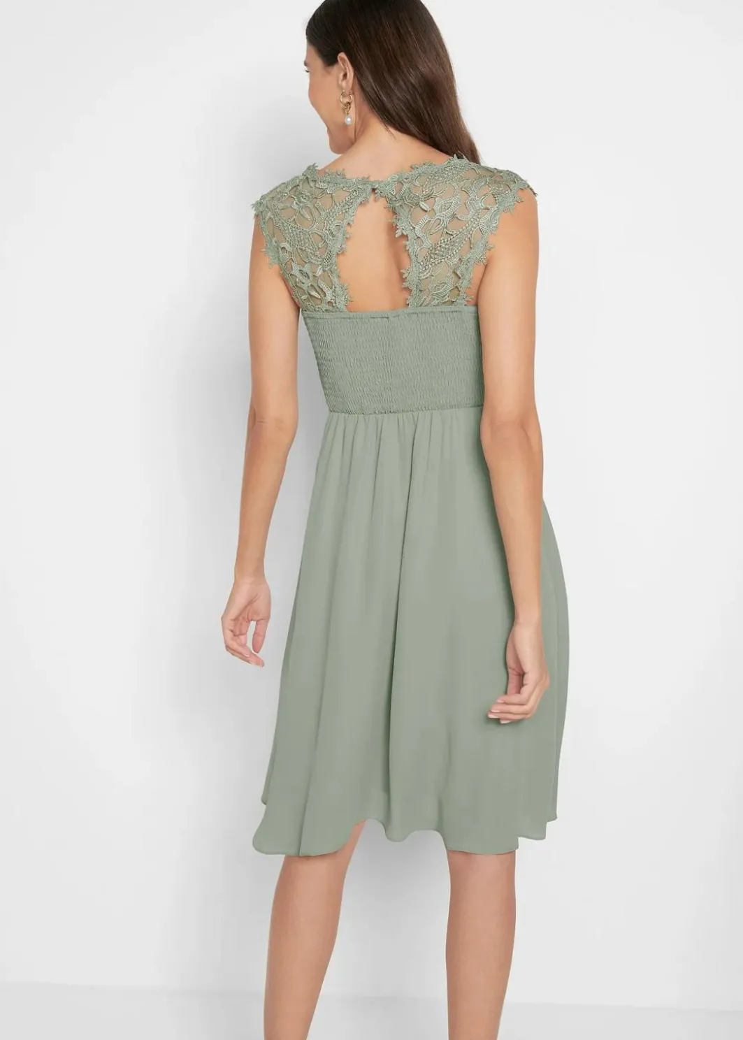 Damen bonprix Kleider|Festliche Mode|Minikleid mit Spitze