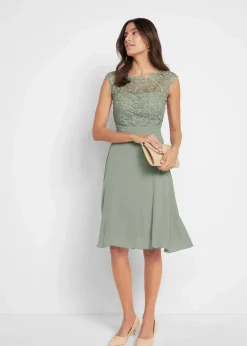 Damen bonprix Kleider|Festliche Mode|Minikleid mit Spitze