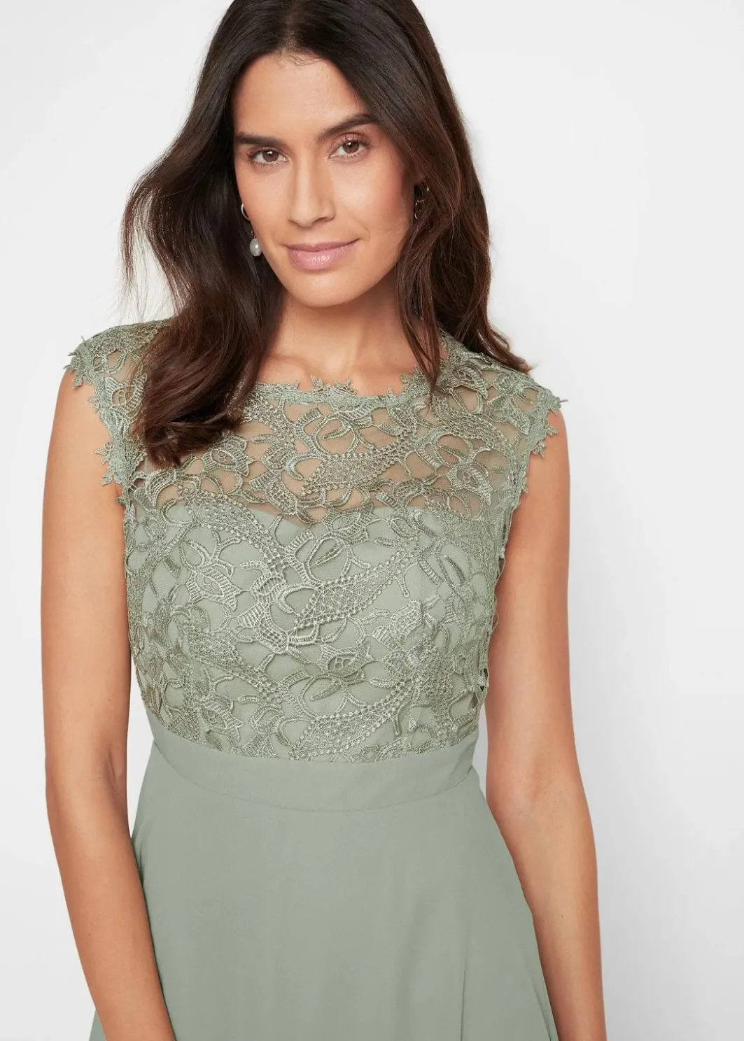Damen bonprix Kleider|Festliche Mode|Minikleid mit Spitze