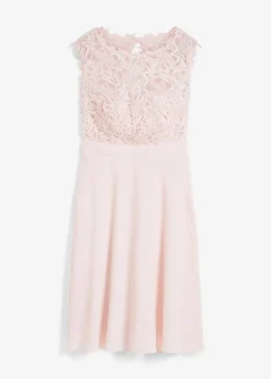 Damen bonprix Kleider|Festliche Mode|Minikleid mit Spitze