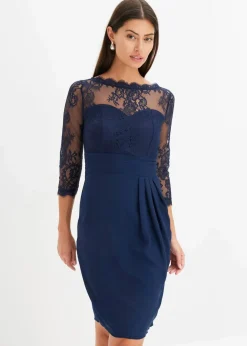 Damen bonprix Festliche Mode|Kleider|Minikleid mit Spitze