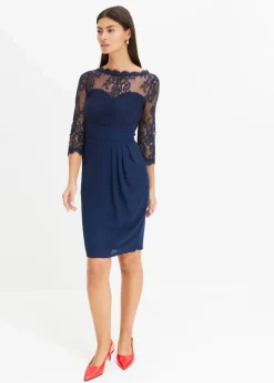 Damen bonprix Festliche Mode|Kleider|Minikleid mit Spitze