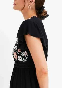 Damen bonprix Bekleidung·Pullover & Strickjacken|Kleider|Minikleid mit Stickerei