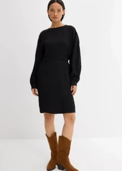Outlet Minikleid mit Struktur aus Viskose-Mix Damen Bekleidung·Pullover & Strickjacken|Kleider