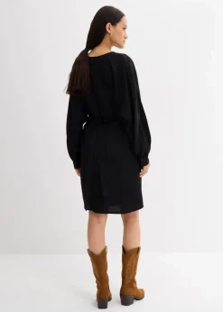 Outlet Minikleid mit Struktur aus Viskose-Mix Damen Bekleidung·Pullover & Strickjacken|Kleider