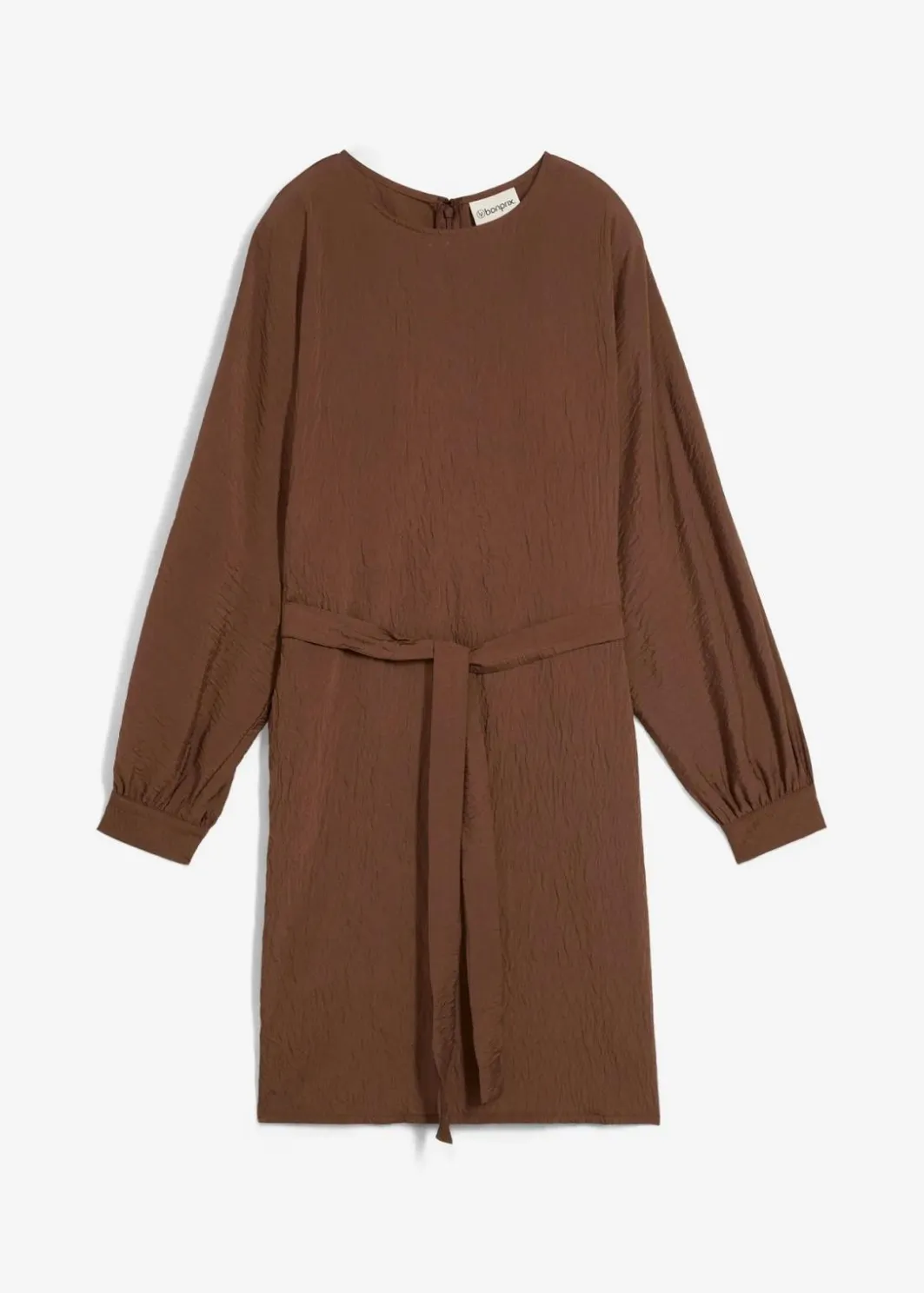 Damen bonprix Kleider|Bekleidung·Pullover & Strickjacken|Minikleid mit Struktur aus Viskose-Mix