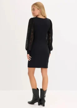 Damen bonprix Bekleidung·Pullover & Strickjacken|Kleider|Minikleid mit tiefem Ausschnitt
