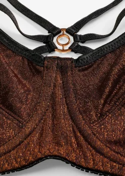 Damen bonprix Wäsche·Große Cups D-H|Wäsche·Bhs|Minimizer-BH aus glitzerndem Material