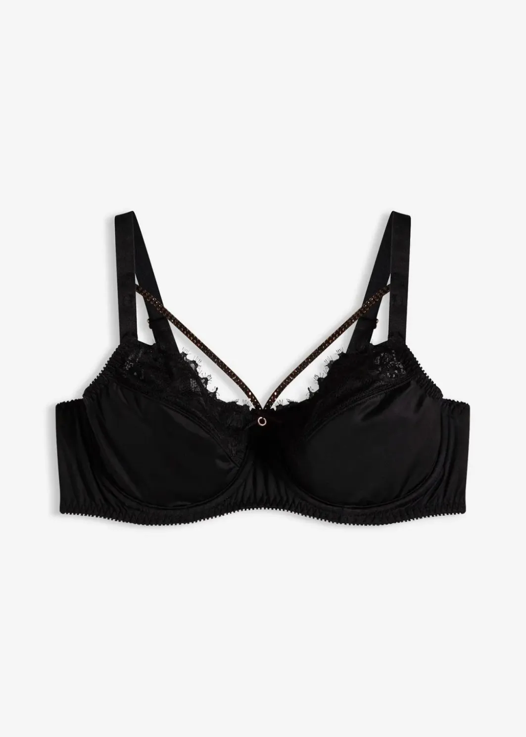 Damen bonprix Große Cups D-H|Nachhaltigere Materialien|Minimizer-BH mit abnehmbaren dekorativen Glitzerstraps