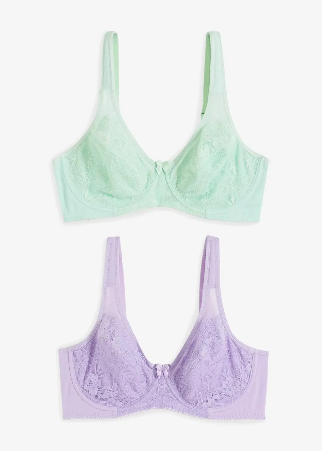 Discount Minimizer-BH mit gepolsterten Trägern (2er Pack) Damen Große Cups D-H|Nachhaltigere Materialien