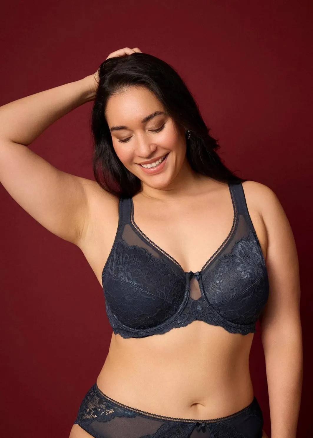 Damen bonprix Große Cups D-H|Nachhaltigere Materialien|Minimizer-BH mit gepolsterten Trägern