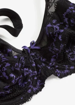 Damen bonprix Wäsche·Dessous|Wäsche·Große Cups D-H|Minimizer-BH mit gepolsterten Tägern und zarter Spitze
