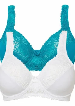 Damen bonprix Große Cups D-H|Bhs|Minimizer-BH mit gepolsterten Trägern (2er Pack)
