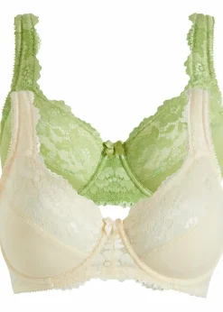 Damen bonprix Große Cups D-H|Bhs|Minimizer-BH mit gepolsterten Trägern (2er Pack)