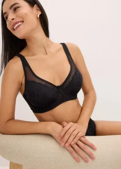 Damen bonprix Wäsche·Dessous|Wäsche·Große Cups D-H|Minimizer-BH mit gepolsterten Trägern (2er Pack)
