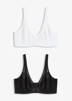 Sale Minimizer-BH mit gepolsterten Trägern (2er Pack) Damen Große Cups D-H|Nachhaltigere Materialien