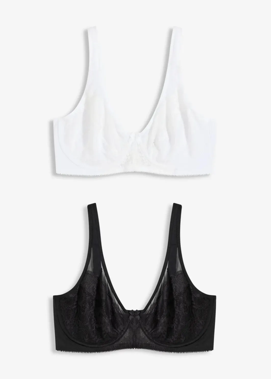 Sale Minimizer-BH mit gepolsterten Trägern (2er Pack) Damen Große Cups D-H|Nachhaltigere Materialien