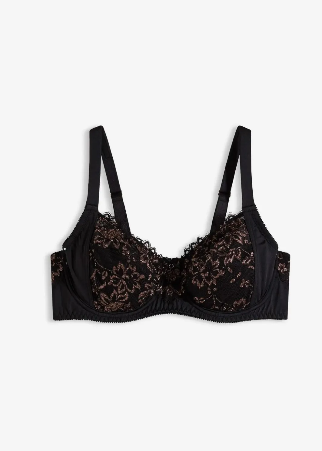 Damen bonprix Große Cups D-H|Nachhaltigere Materialien|Minimizer-BH mit Glitzergarn