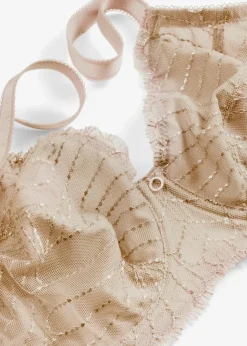 Damen bonprix Große Cups D-H|Bhs|Minimizer-BH mit glitzernder Stickerei