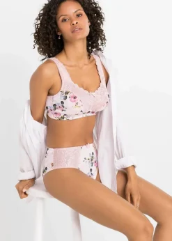 Damen bonprix Wäsche·Dessous|Wäsche·Große Cups D-H|Minimizer-BH ohne Bügel mit gepolsterten Trägern