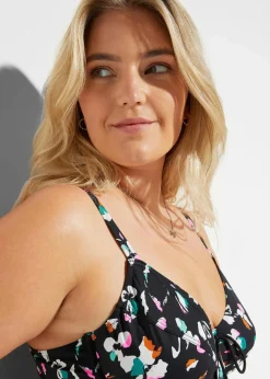 Damen bonprix Nachhaltigere Materialien|Bademode·Bikinis|Minimizer-Bikini mit Bindebändern (2-tlg.Set)