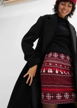 Hot Minirock mit Norwegermuster aus Baumwoll-Elasthan-Mix Damen Bekleidung·Sportbekleidung|Nachhaltigere Materialien