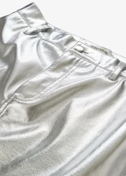Online Minirock im Metallic-Look Damen Bekleidung·Sportbekleidung|Röcke