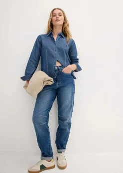 New Mom Jeans High Waist Damen Bekleidung·Shirts & Tops|Jeans